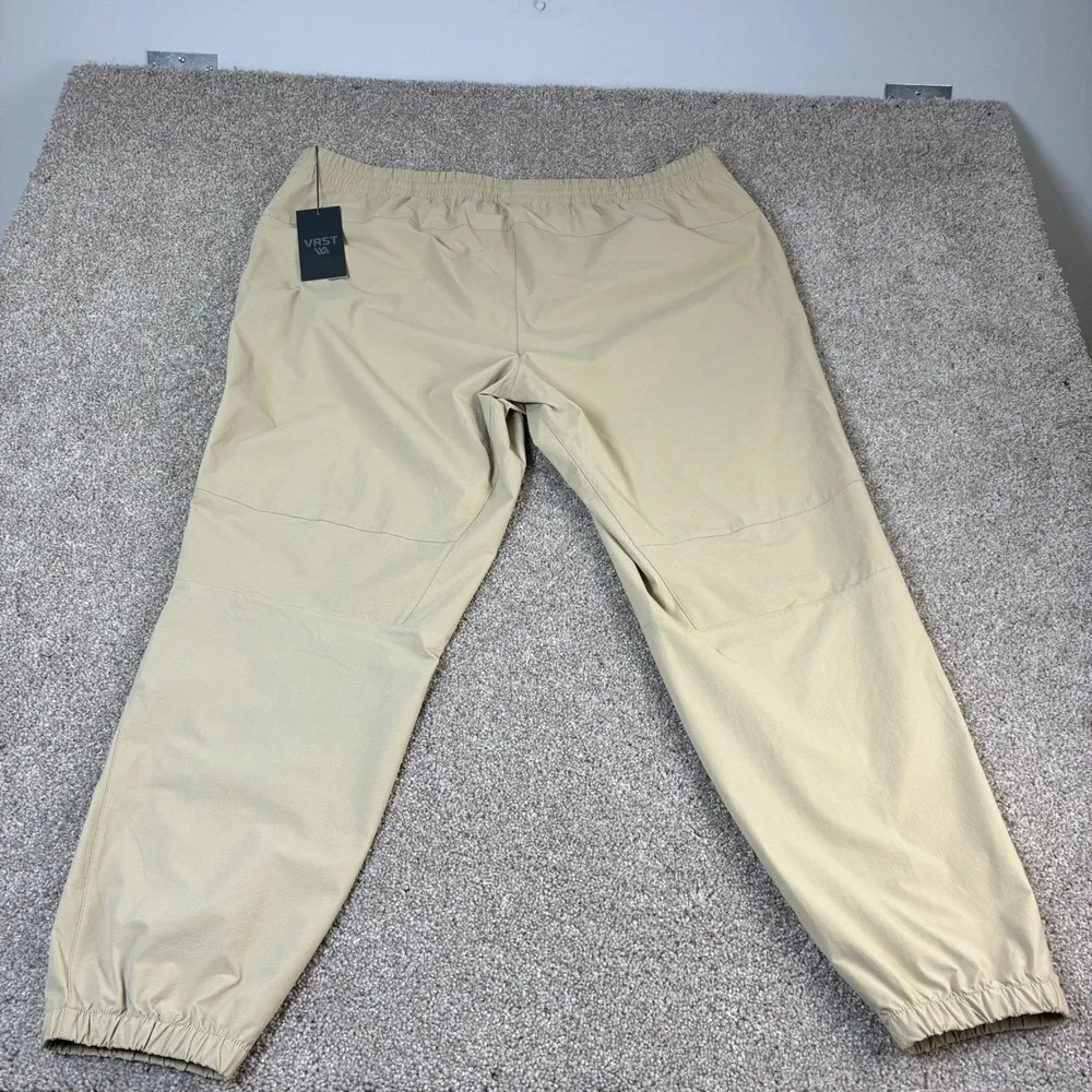 NWT VRST Mens XX‎ Large Tan Nylon Spandex Jogger Pants Athletic Trackwear Casual